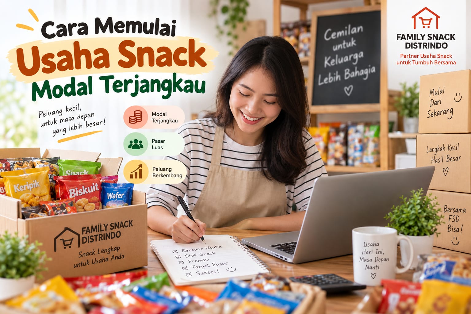 Ilustrasi memulai usaha snack dengan modal terjangkau