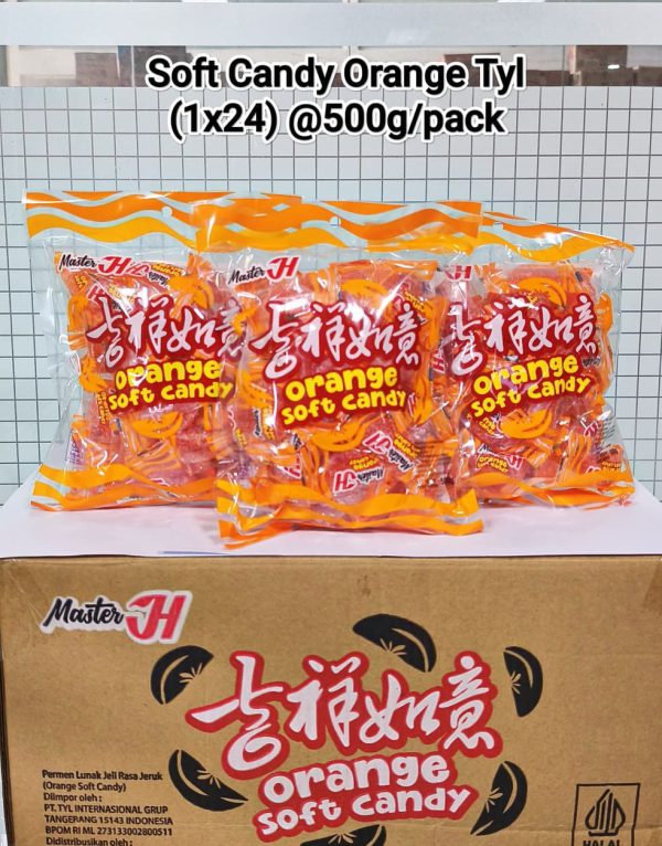 Master Jh Soft Candy Orange (1×24) – Family Snack Distrindo