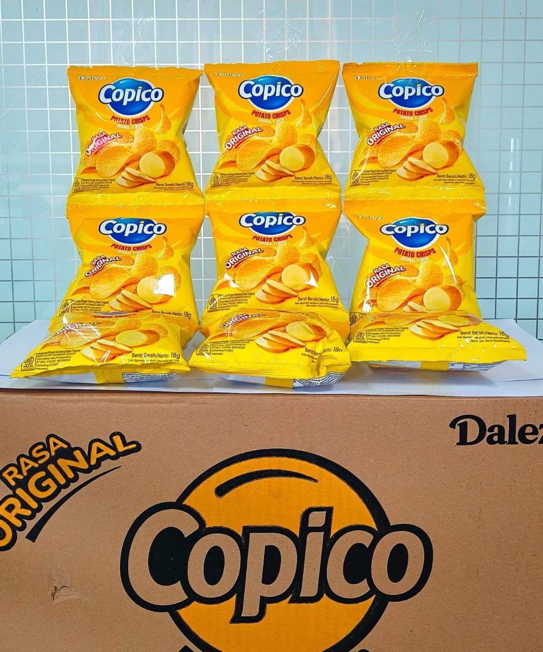 DALEZZ COPICO POTATO CRISPS RASA ORIGINAL 18GR (1X6X10PCS) RCG