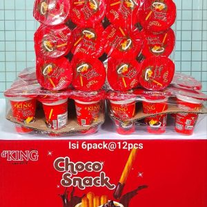 D'KING CHOCO SNACK COKLAT 8GR (1X6X12CUP)