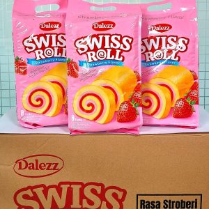 DALEZZ SWISS ROLL RASA STRAWBERRY 144GR (1X15PAK)